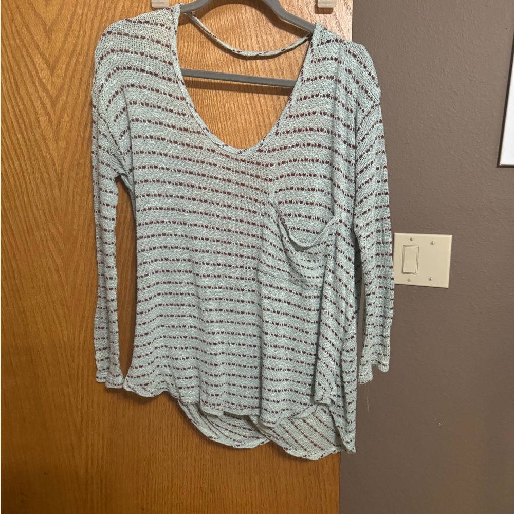 Free people light sweater good used condition over sized open back free people